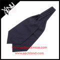 China Manufacturer Polyester Jacquard Woven Polka Dot Ascot Tie Cravats for Men